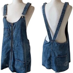 #100 ZARA DENIM OVERALL MINI WITH TIE DYE TANK